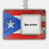 Puerto Rico Verzilverd Omlijst Ornament (Voorkant)