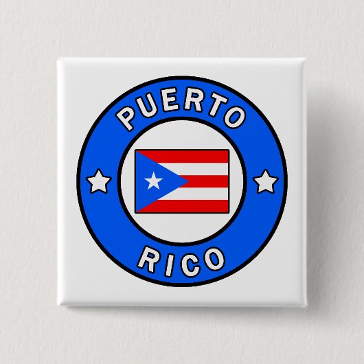 Puerto Rico Vierkante Button 5,1 Cm (Voorkant)