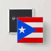 Puerto Rico Vierkante Button 5,1 Cm (Voorkant /achterkant)