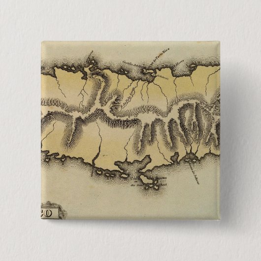 Puerto Rico Vierkante Button 5,1 Cm (Voorkant)