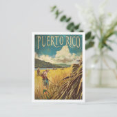 Puerto Rico Vintage Beroemde Reisplaats Briefkaart (Staand voorkant)