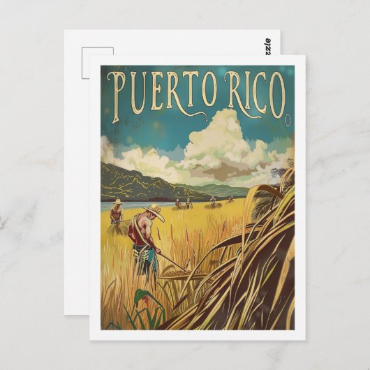 Puerto Rico Vintage Beroemde Reisplaats Briefkaart (Voorkant / Achterkant)