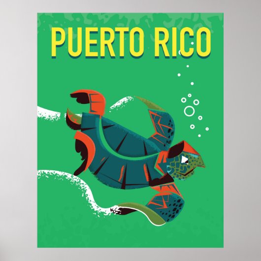 Puerto Rico vintage reisposter Poster (Voorkant)