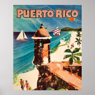 Puerto Rico Vintage Reisposter Poster