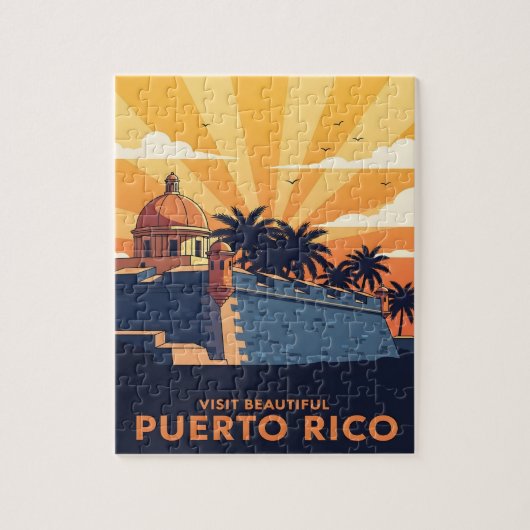 Puerto Rico Vintage travel Legpuzzel (Verticaal)