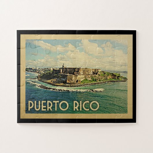 Puerto Rico Vintage Travel Legpuzzel (Horizontaal)