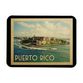 Puerto Rico Vintage Travel Magneet (Horizontaal)