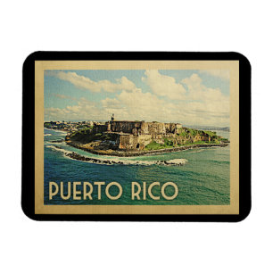 Puerto Rico Vintage Travel Magneet