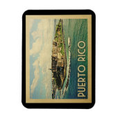 Puerto Rico Vintage Travel Magneet (Verticaal)