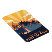 Puerto Rico Vintage travel Magneet (Rechterzijde)