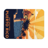 Puerto Rico Vintage travel Magneet (Horizontaal)