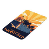 Puerto Rico Vintage travel Magneet (Linkerzijde)