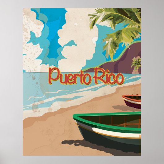 Puerto Rico Vintage Travel Poster (Voorkant)