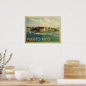 Puerto Rico Vintage Travel Poster (Keuken)