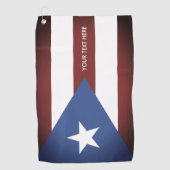  Puerto Rico vlag aangepast cadeau voor golfhanddo Golfhanddoek (Voorkant)
