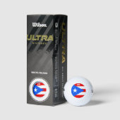 Puerto Rico vlag aangepaste golfbal set geschenkdo Golfballen (Verpakking)