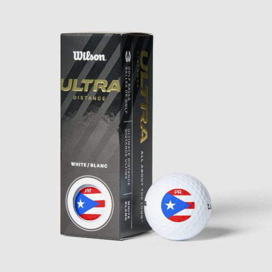 Puerto Rico vlag aangepaste golfbal set geschenkdo Golfballen (Verpakking)