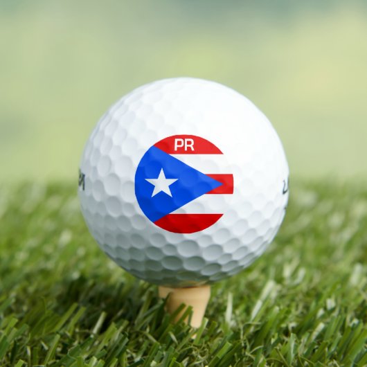 Puerto Rico vlag aangepaste golfbal set geschenkdo Golfballen (Insitu Shirt)