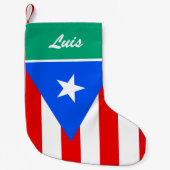 Puerto Rico vlag aangepaste kerstkous Kleine Kerstsok (Voorkant)