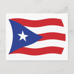Puerto Rico Vlag Ansichtkaart Briefkaart