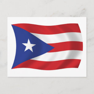 Puerto Rico Vlag Ansichtkaart Briefkaart