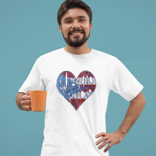 Puerto Rico vlag Boricua hart T-shirt