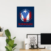 Puerto Rico Vlag Borinquen Poster (Thuiskantoor)