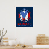 Puerto Rico Vlag Borinquen Poster (Keuken)