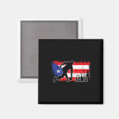 Puerto Rico Vlag Bowling League Team Coach Patriot Magneet (Voorkant / Achterkant)