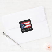  Puerto Rico vlag Coqui Boricua Vierkante Sticker (Envelop)