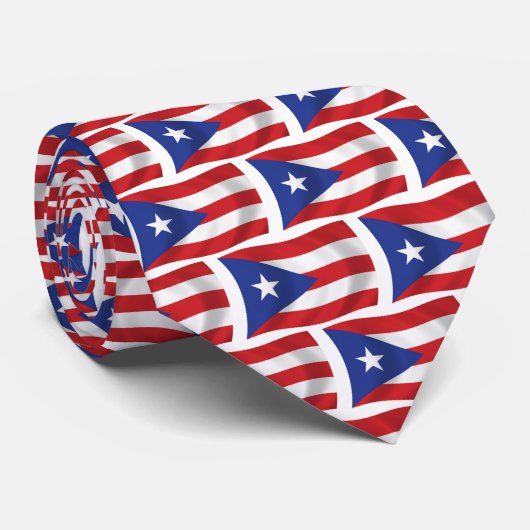 Puerto Rico Vlag Das (Opgerold)