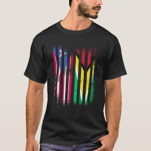 Puerto Rico Vlag Guyana Gekweekte Landenvlaggen St T-shirt