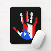 Puerto Rico Vlag Handafdruk Muismat (Met muis)