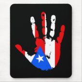 Puerto Rico Vlag Handafdruk Muismat (Voorkant)