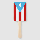 Puerto Rico vlag hemelsblauw Handwaaier (Achterkant)