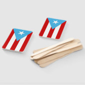 Puerto Rico vlag hemelsblauw Handwaaier (Niet-gemonteerd)
