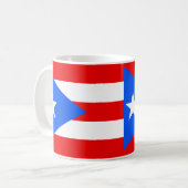 Puerto Rico Vlag Keramische Koffie Mok (Voorkant links)