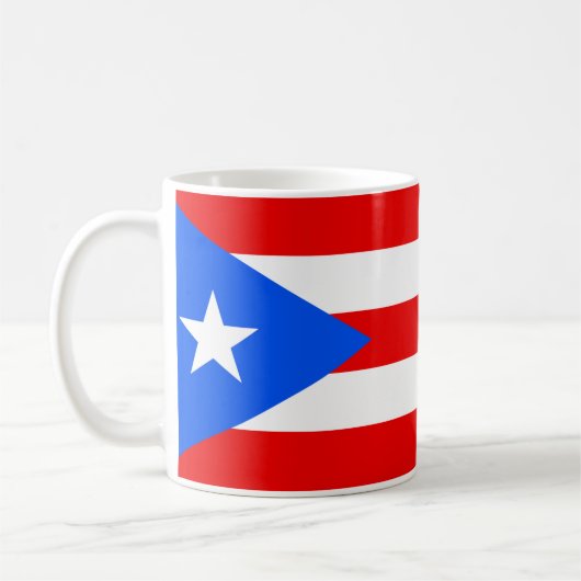 Puerto Rico Vlag Keramische Koffie Mok (Links)