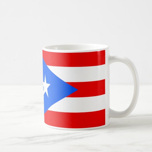 Puerto Rico Vlag Keramische Koffie Mok (Rechts)