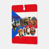 Puerto Rico Vlag Kerst Ornament (Voorkant links)