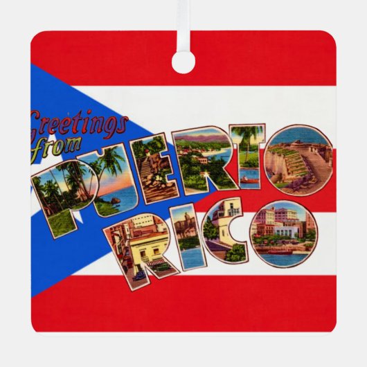 Puerto Rico Vlag Kerst Ornament (Voorkant)