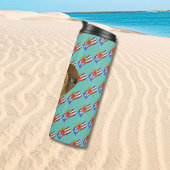 Puerto Rico vlag met flor de maga Thermosbeker
