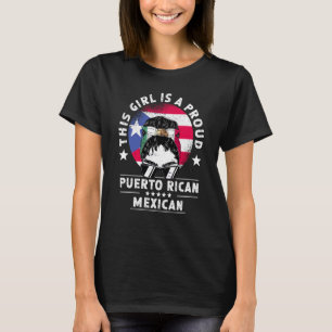 Puerto Rico Vlag Mexico Opgegroeide Vrouwen Meisje T-shirt