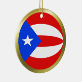 Puerto Rico Vlag Ornament (Rechts)