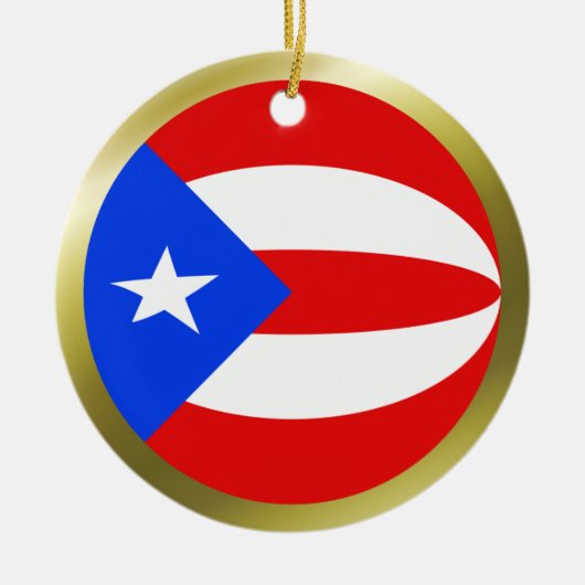 Puerto Rico Vlag Ornament (Voorkant)