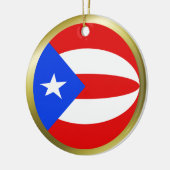 Puerto Rico Vlag Ornament (Links)