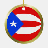 Puerto Rico Vlag Ornament (Achterkant)
