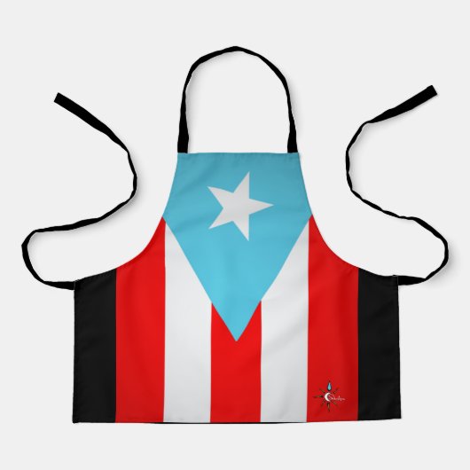 Puerto Rico-vlag over het gehele afdruk Schort (Voorkant)