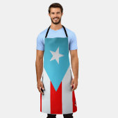 Puerto Rico-vlag over het gehele afdruk Schort (Gedragen)