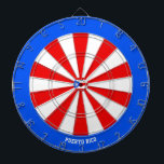 Puerto Rico Vlag Patriot's Bullseye Dartbord<br><div class="desc">Puerto Rico Vlag Patriot's Bullseye Dart Board. Richt je op stijl! Dit opvallende dartbord, uitgedost in de kleuren van de vlag van Puerto Rico met een kleine weergave van de nationale vlag die heel subtiel in het midden is geïntegreerd, is meer dan alleen een spel - het is een statement....</div>